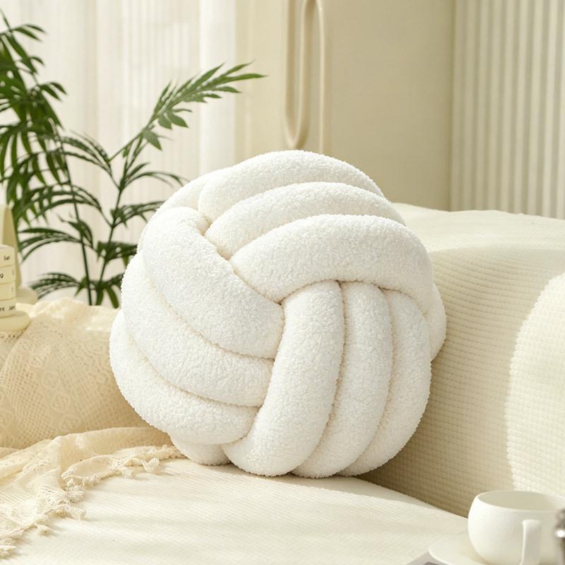 Handmade Knotted Spherical Cushion Pillow for Sofa and Bed