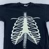 Vintage Skeleton Ribcage Glow In The Dark Shirt Mens M/L Anatomy Horror USA 90s