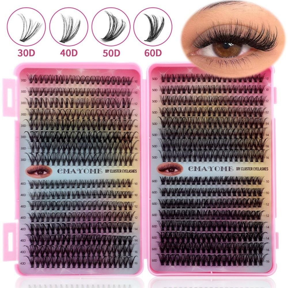 10-16mm False Eyelashes Natural Look Eyelash Extension Kit Cluster Lashes Kit Makeup Tool