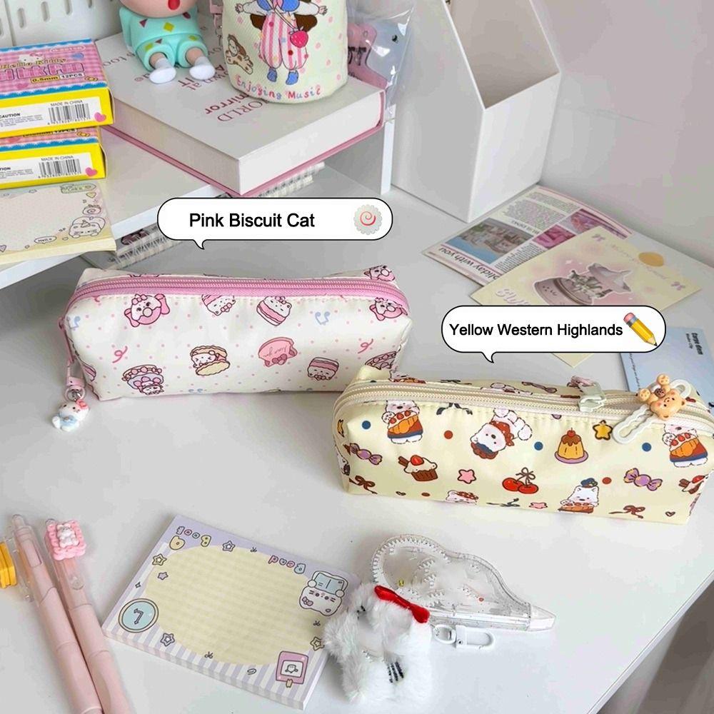Large Capacity Stationery Storage Bag Cartoon Pen Box Fashion Pencil Case  School Office Supplies