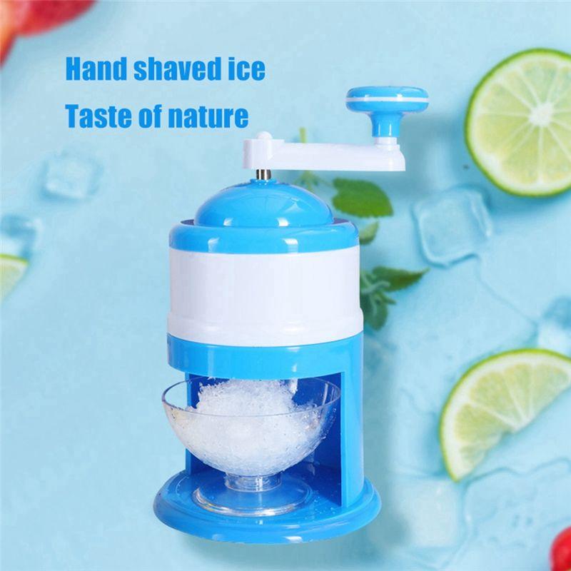 ABUL-2PCS Manual Ice Crusher Home Use Ice Shaver And Snow Cone Machine Summer Maker Ice Crushing Breaker Tool Blue
