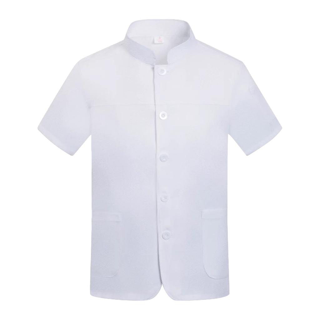 Chef Work Clothes Men's Summer Short-sleeved Thin Hotel Hot Pot Restaurant Canteen Kitchen Work Clothes Uniform Large Size