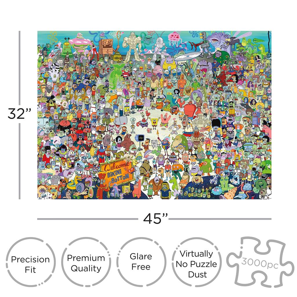 Nickelodeon SpongeBob SquarePants Cast 3000 Piece Jigsaw Puzzle [Imported]