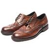 Genuine leather Men Formal Shoes Handcrafted Men Brogue Dress Shoes Classic Business Mens Oxford Shoes Luxury leather footwear