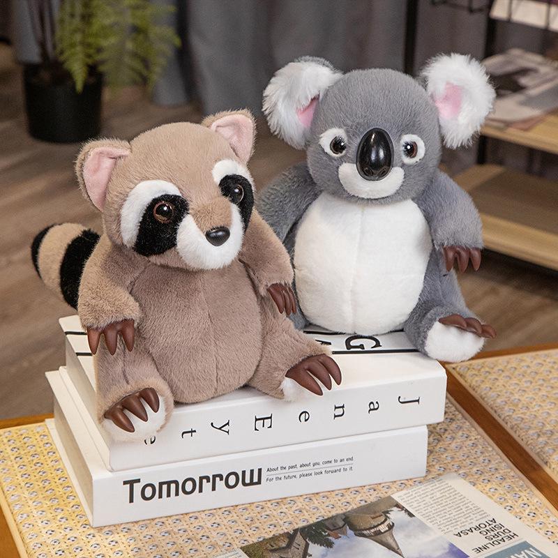 Plush Animal Toy: Panda, Koala, Sloth, Raccoon Mini Dolls