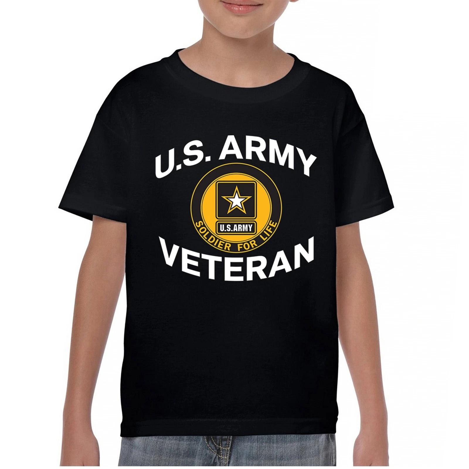 

US Army Veteran Soldier For Life Youth kids boys T-Shirt Military DD 214 Patriotic Kids 120