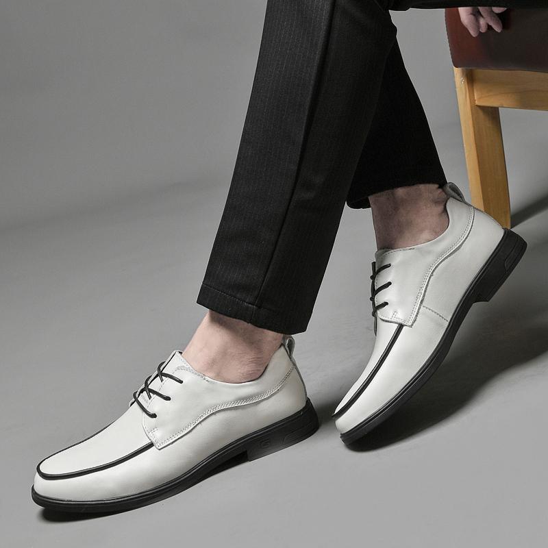 Newest Handmade Genuine Leather Men Shoes Casual Brand Mens Oxford Shoes For Male Upscale White Wedding Shoes Leather Men'S Shoes