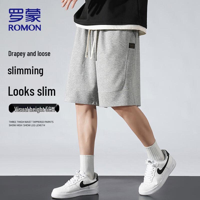 ROMON Men s Summer Cotton Blend Drawstring Shorts 3XL