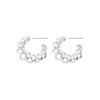 Hand-Woven Line Twist Earrings Female Personality Temperament Exaggerated C-Shaped Irregular Stud Earrings Bouncing Muse Fan