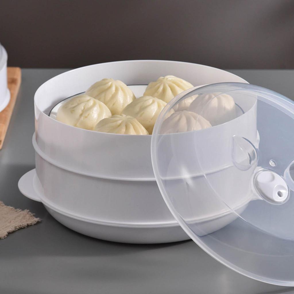 3 Tier Microwave Food Steamer Cooking Quick Fast Food Grade Healthy for Rice