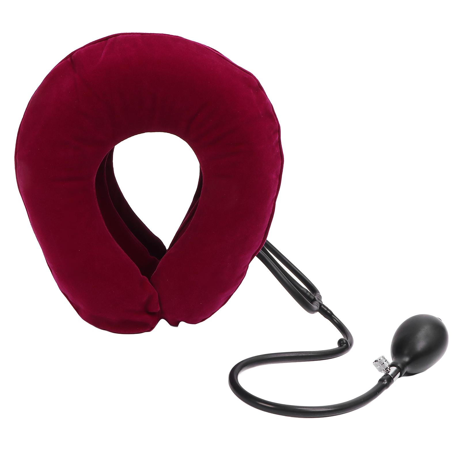 

Устройство для вытяжения шейного отдела позвоночника, облегчение боли, мягкий надувной воротник-растяжитель для шеи для пожилых людей, розово-красный