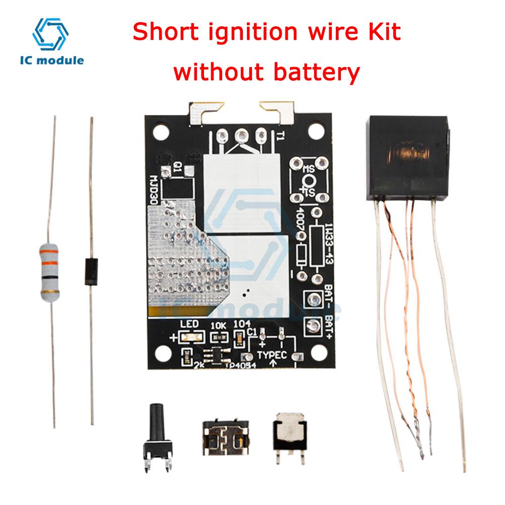 Module d'allumage haute tension DC3-5V briquet électronique rechargeable kit DIY briquet à arc pièces électroniques