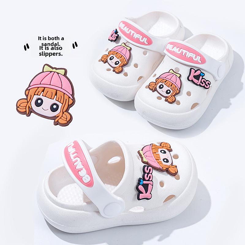 Kids' Cute Bear Non-Slip Summer Slippers: Soft Sole, Cool Clogs for Boys & Girls