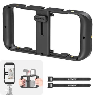 NEEWER Smartphone Video Smartphone Video Stabilizer Vlogging Cage with Cold Shoe Tripod Smartphone Rig for Compatible with A104 Rig, Grip, Mount,
