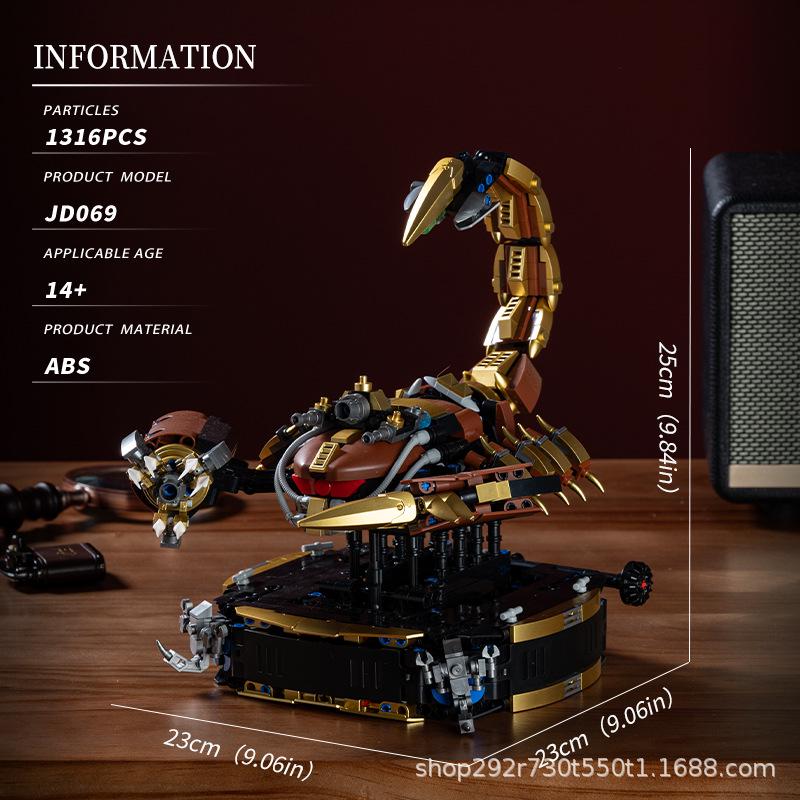 

Механический Скорпион Креативная Подвижная Вращающаяся Игрушка Модель Конструктор Украшение