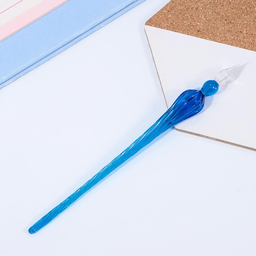 1PC Vintage Calligraphy Signature Writing Fountain Pen Glass Dip Pen Filling Ink Painting Supplies