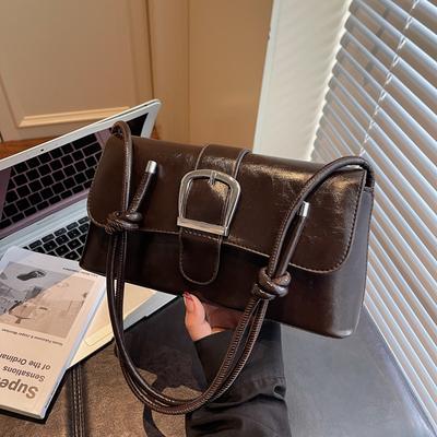 Trend High-end Textured Bag Women's New Baguette Bag Retro Fashion Versatile Shoulder Messenger Women's Bag