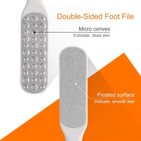 2Pcs Handheld Foot File Rasp Dead Skin Exfoliating Remover Feet Care Scrubber