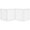 Vidaxl Foldable Dog Gate, With Door, 4 Panels, White, 320 Cm