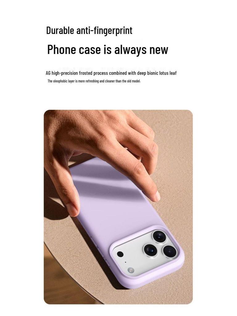 Flüssigsilikon-Magnet-Handyhülle für iPhone 16 Pro Max – Vollständige Abdeckung, Neues Design mit großem Loch