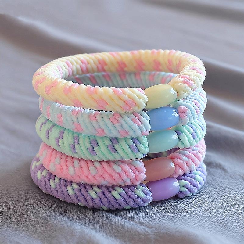 

5pcs Bold High Elasticity Rubber Band for Girls High Quality Headband Women Colored Hair Ties Hair Accessorie Sweet Hair Tie