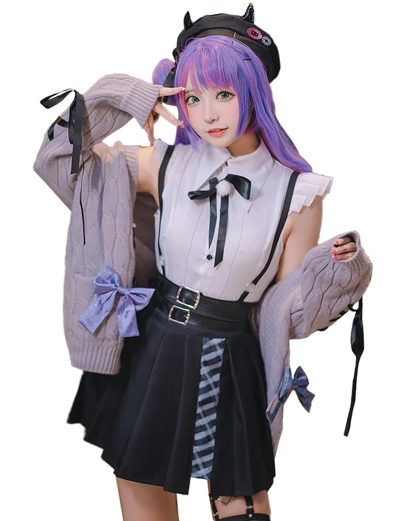 [Milky Time] Hololive Tokoyami Towa Cosplay Landmine Casual Clothes Halloween Tokoyami Towa hololive