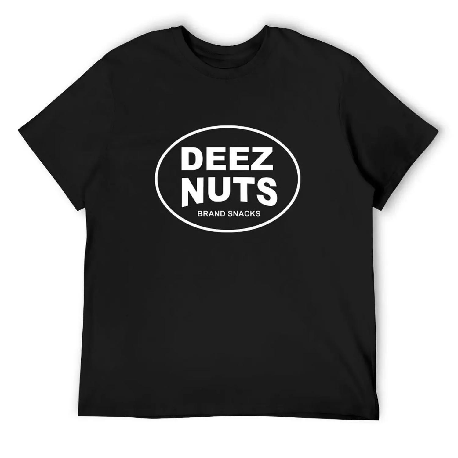 

Deez Nuts brand roasted peanuts T-Shirt plus size tops quick-drying oversized graphic tee mens designer clothes XXXXXL чорний