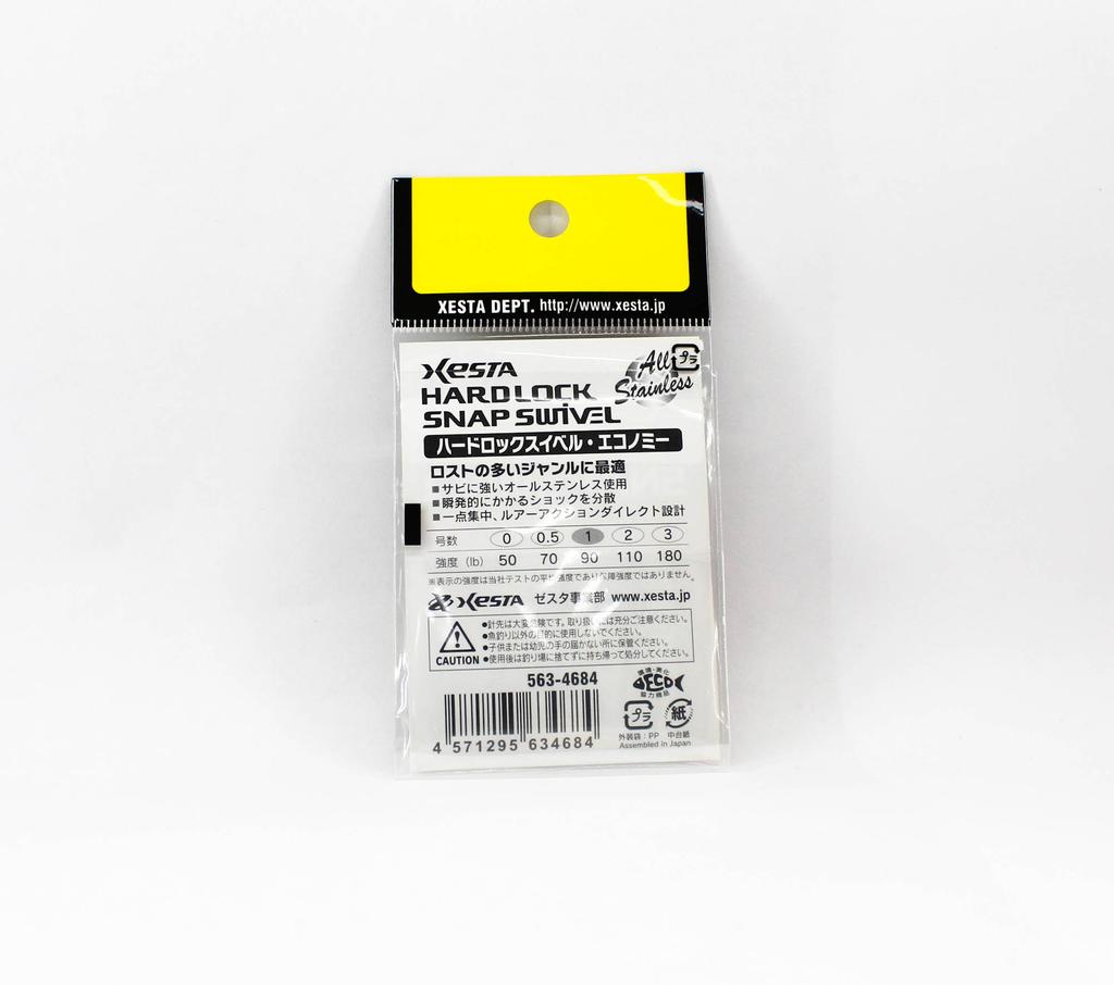 Xesta Hard Lock Snap Swivel Size 1 90 Lb , 6 Pieces (4684)