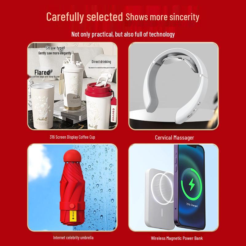 High-End Souvenir Gift Set: Custom Logo Coffee Mug & Power Bank