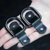 Heavy Duty D-Ring Pull Hook Stainless Steel Trailer Tie Down Anchor Black Secure Cargo Car Truck Enclosed Multi Purpose Mount