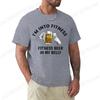 Im Into Fitness Fitness Beer Print Mens TShirt Clothing Humorous Graphic Tee Shirts for Women Tops Tees Hip Hop Streetwear