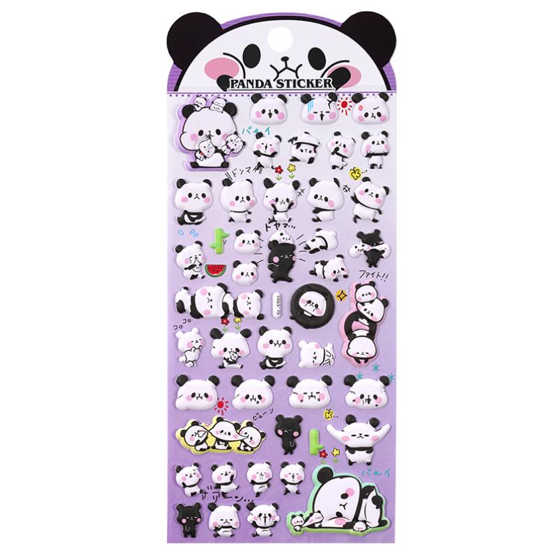 3D Panda Stickers, DIY Materials for Children's Handcraft, Post-it Notes, Stationery, Decorative Stickers, Children's Gifts