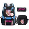 Animation Cartoon Peripheral Primary And Secondary School Students Schoolbag Multi-Functional Large-Capacity Leisure Backpack Three-Piece Set