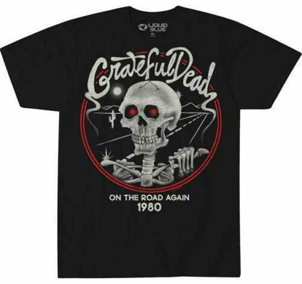 Official Grateful Dead On The Road Again Unisexs Black T Shirt Grateful Dead Tee