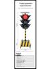 Solar-Powered Mobile Red/Green Construction Signal Light - High Brightness, Temporary Traffic Warning