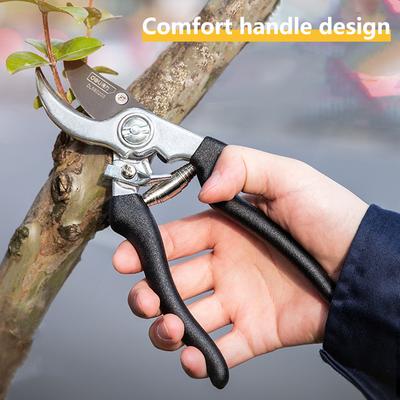 Deli Garden Pruner Pruning Shears 8.5 Inch Labor-saving Scissors for Gardening Tool Pruning Scissors Plants Garden Hand Tools