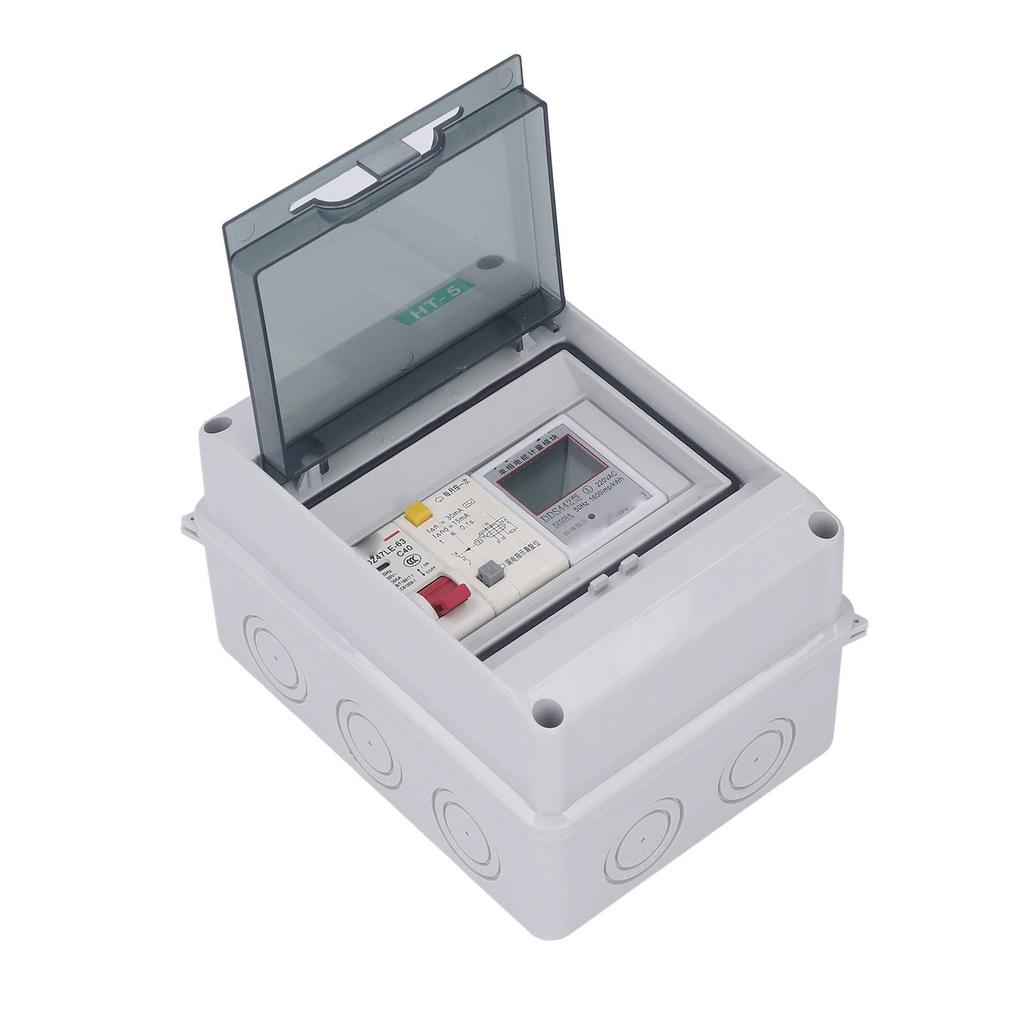 Zewnętrzna wodoodporna skrzynka rozdzielcza 2-drożna z wyłącznikiem zabezpieczającym przed wyciekiem 230VAC C40 220VAC 5(60)El