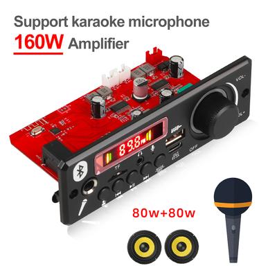 160W DIY Home Digital Verstärker MP3 Decoder Board 12V 80W Audio Power Bluetooth FM Für Musik Subwoofer lautsprecher Volumen Control