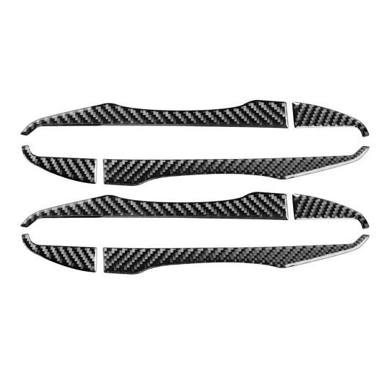 

8 шт., декоративная наклейка на дверную ручку из углеродного волокна, декоративная практичная наклейка на внешнюю дверную ручку для Corolla 2014-2018 чёрный