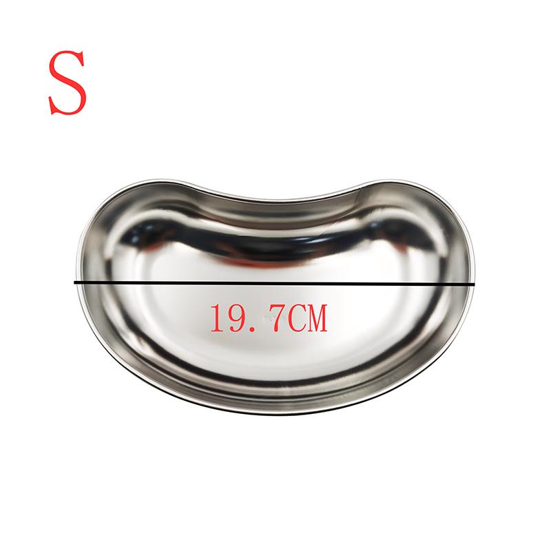 

Dental Surgical Medical Dental Storage Tray Lab Instrument Tray Device S/M/L 304 Stainless Steel Kidney Bowl Curved Trays