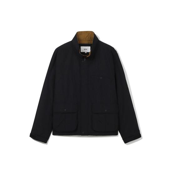 Cotton Blue Jean Bomber Jacket Black