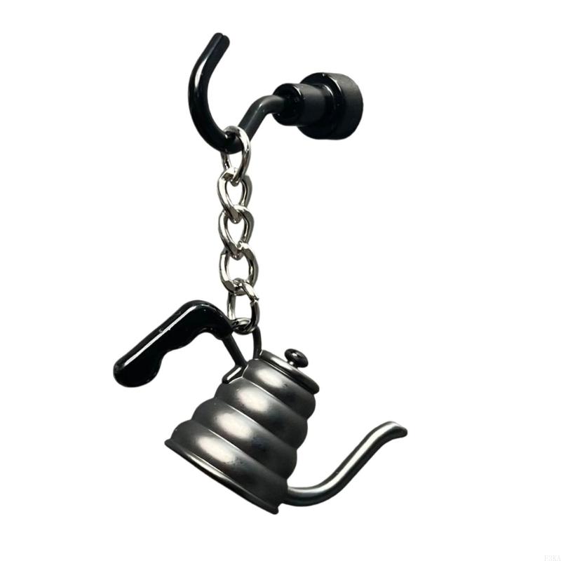

Miniature Coffee Brewing Tool Keychain with Hook For Fridge Decors Gift