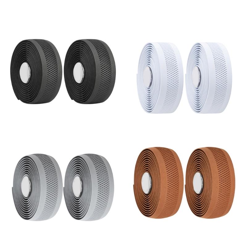 Bike Bar Tape for Bar Wrapping and Replacement, 1 Pair 2 Rolls, Approx. 200 x 3 cm Wrap for Road Bike Grip Use