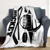Hockey Gear Flannel Blanket Throw Blanket Soft Warm Sofa Bed Camping Home Decor Unique Christmas Gift C926157