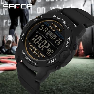SANDA Novo Estudante Esportes Relógio Eletrônico Masculino Juventude Multi-função Relógio Ao Ar Livre Menino