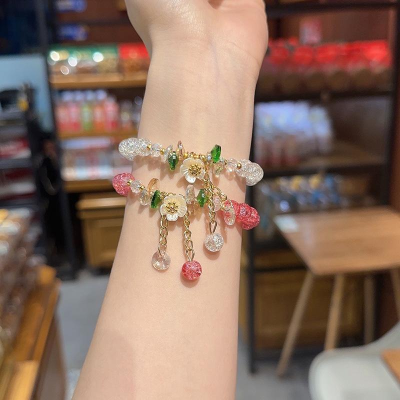 Crystal Lily of The Valley Bracelet Colorful Burst Sunflower Bracelet Beaded Gift Jewelry