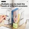 Vertical Book Storage Rack, Transparent PET Desktop File Organization and Storage Box, Book Storage Desk, Book Organization