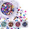 Bright Nail Art Round Sequins Nail Sequins Glitter Powder Glitter Phototherapy Nail Art Decorative Patch 12 Colors Nail Art Accessories