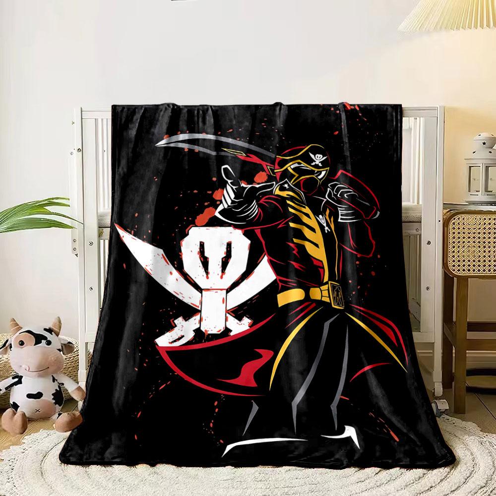 

A red and black pirate-themed design with crossed swords and splatters. for all seasons blanket lunch break throw gift 80cm x 120cm