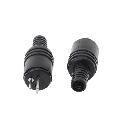 10 Stück 2-Pin DIN Lautsprecher Stecker HiFi Stecker Schraubklemmen Stecker Strom Audio Lampe Signal Stecker Adapter Schwarz